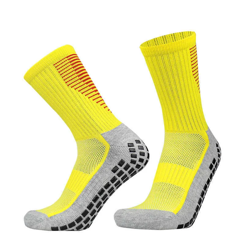 Yeni topuk kalkan desen futbol çorapları erkekler kadın spor kare silikon kaymaz GRIPL çorap kalsetinler antideslizante futbol