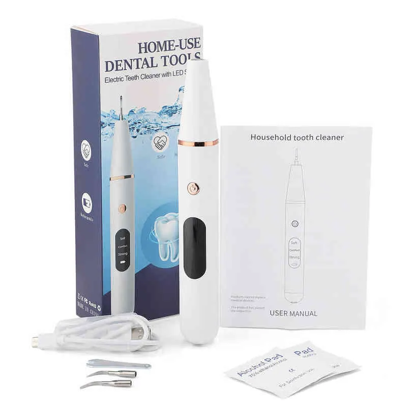Ultrasonic Electric Dental Cleaner Portable Calculus Ta bort Tartar Two i en220505