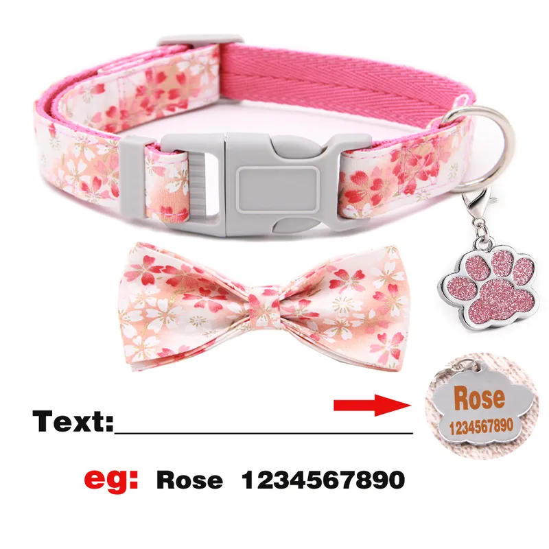 Collare cani personalizzato personalizzato Le etichette identificative del nome sono una tracolla opzionale Adattabile piccoli e medi Bulldog Carlini Beagle 220622