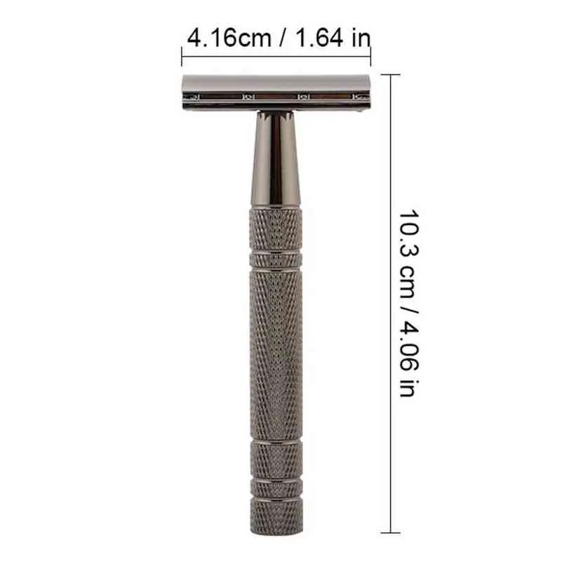 Nxy navalha de segurança de borda dupla vintage metal lâmina única navalha clássica de barbear úmido manual se encaixa em lâminas de barbear padrão 2204141856816