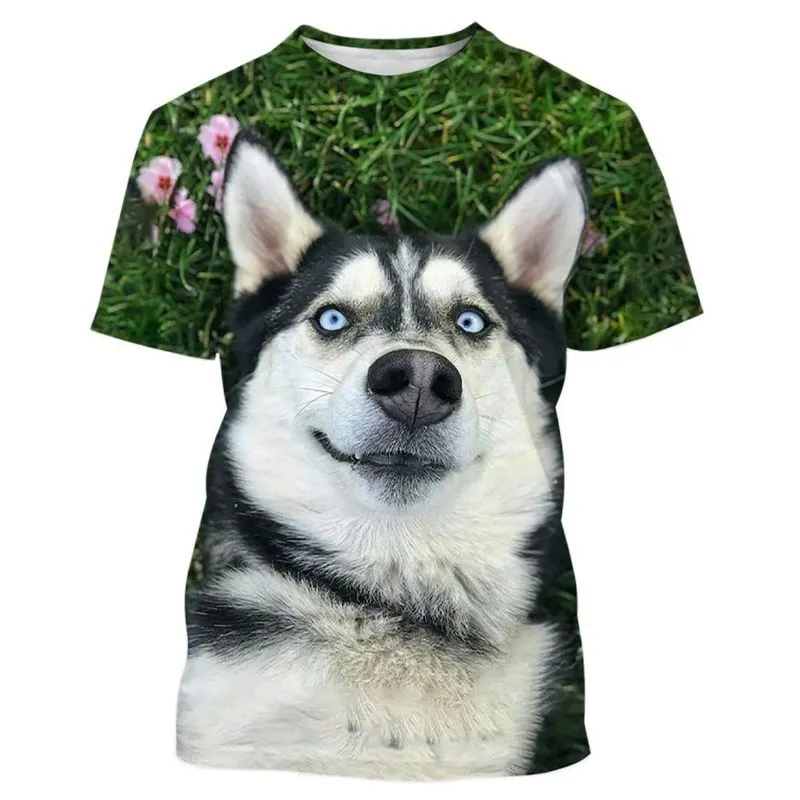 Été drôle chien de compagnie Husky impression 3D hommes t-shirt mode unisexe décontracté Harajuku style de rue col rond t-shirts à manches courtes 220607