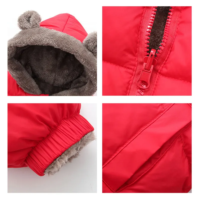 Manteau en duvet pour enfants, vêtements en coton épais, veste pour bébés enfants, hiver chaud, fermeture éclair, Costume à capuche, vêtements d'extérieur pour garçons a220826