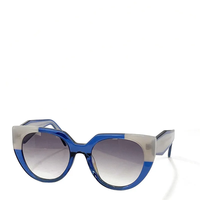 Ny modedesign Solglasögon 14W Cat Eye Frame Classic Popular och enkel stil Summer utomhus UV400 Protection Glasses Top Quali271k