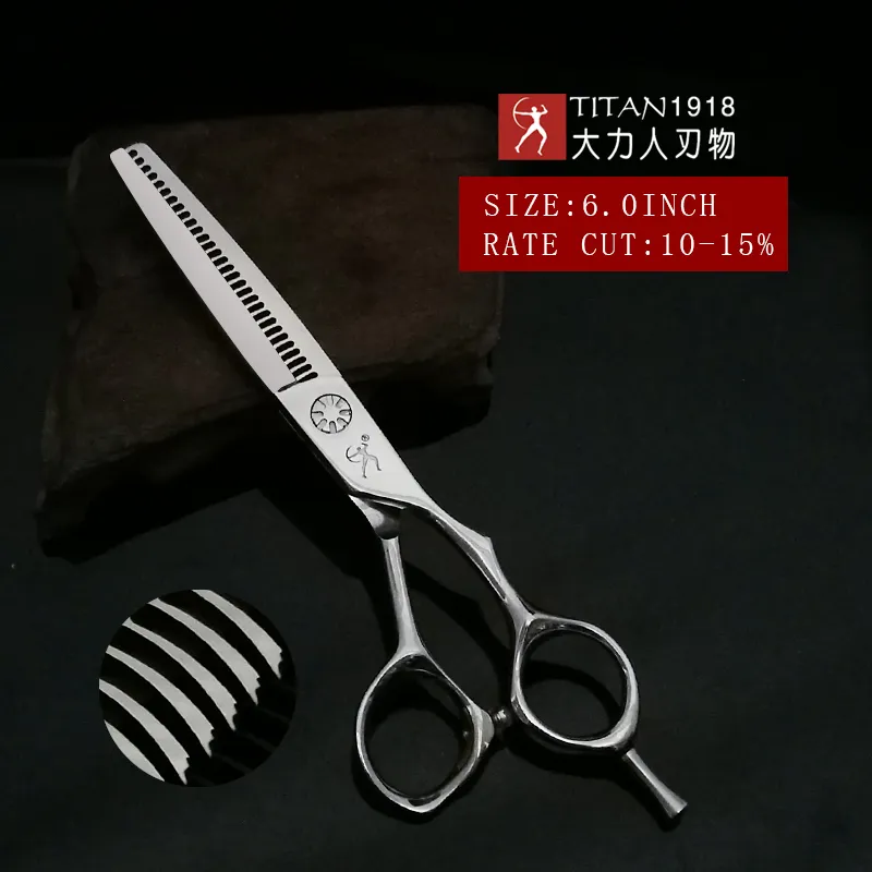 Titan ciseaux de coiffure outils de barbier pour cheveux ciseaux à effiler professionnels vg10 acier 6.0 pouces 220317