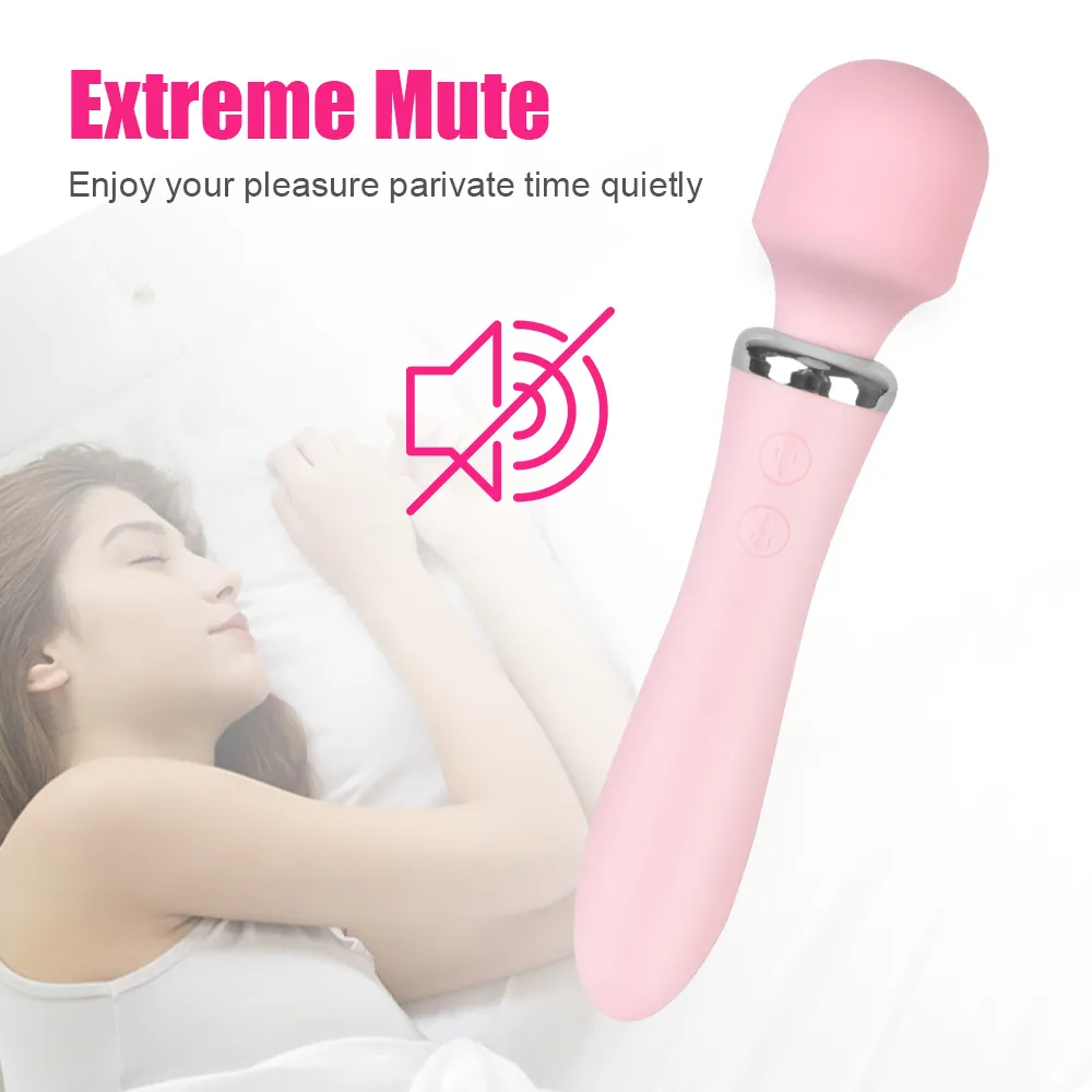 Olo Magic Wand AV Vibrator Vajinal Masaj Klitoris Stimülatörü Kadınlar için Seksi Oyuncak G Spot Titreşimli Çift Motorlar Dildo Vibratörler