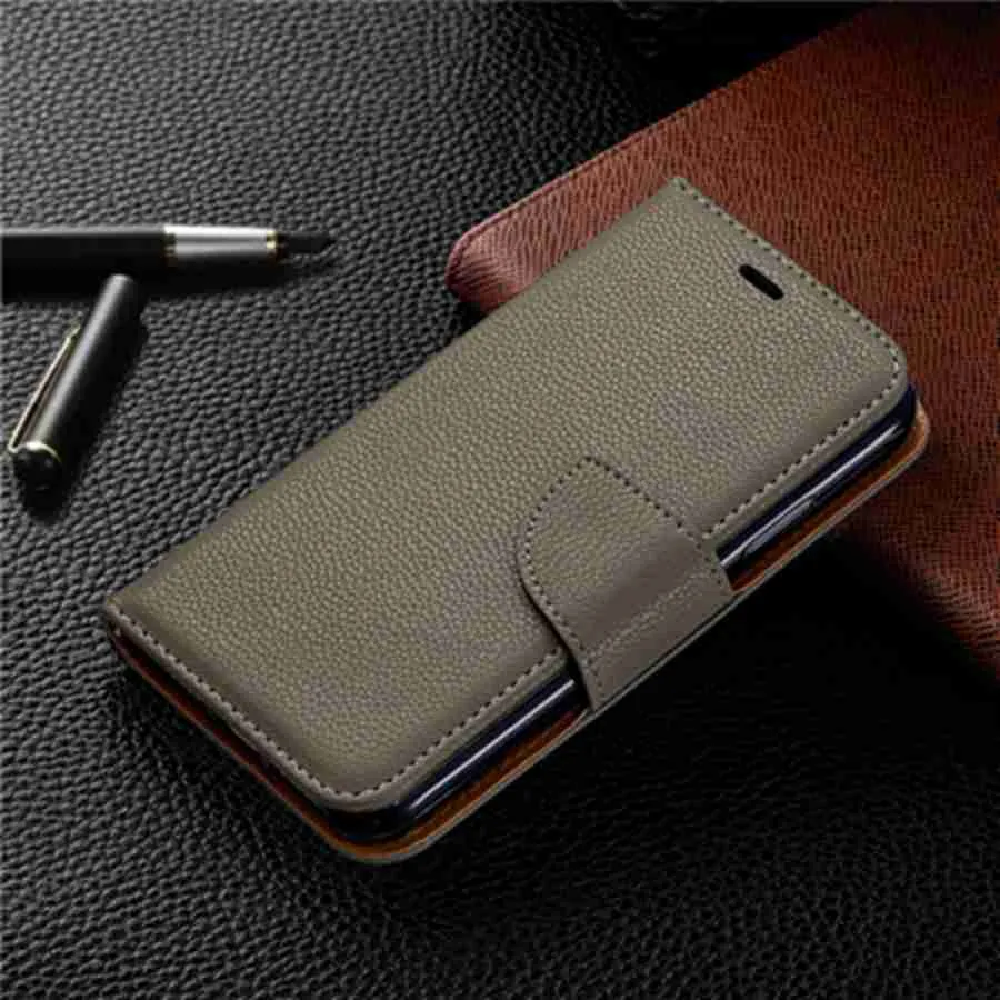 Litchi Flip Leather Wallet Cases Slot Slot dla Samsung Galaxy A01 02S A03S A10 A12 A21S A20 A22 A32 A41 A50 A50 A21 A71 A72 A82