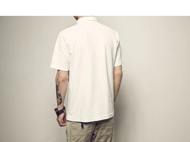 Obrix Polo maschile casual Colletto quadrato Manica corta Estate Basic Comoda T-shirt bella uomo 220504