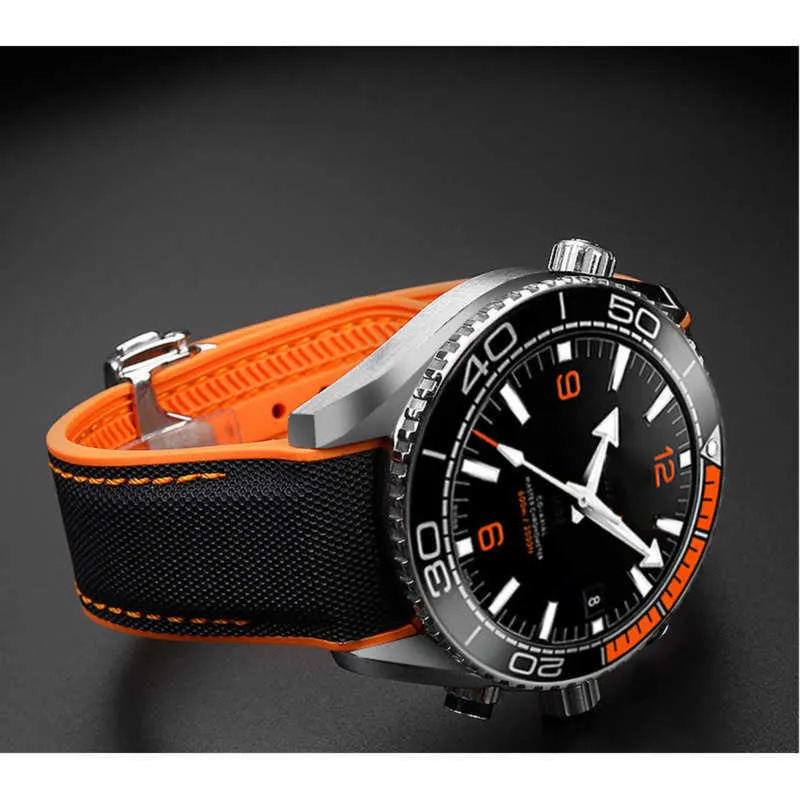 나일론 고무 실리콘 스트랩 오메가 300 SEAMASTER 600 오션 플래닛 스피드 마스터 시계 팔찌 시계 밴드 체인 Accessories181N