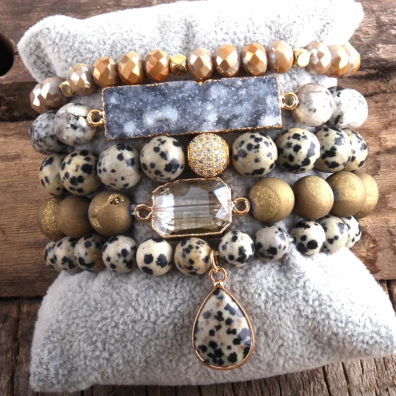RH Designer Empire Stones Bracciale con perline Pietra naturale Dorp Charms Set di braccialetti gioielli da donna DropShip 2204023582579