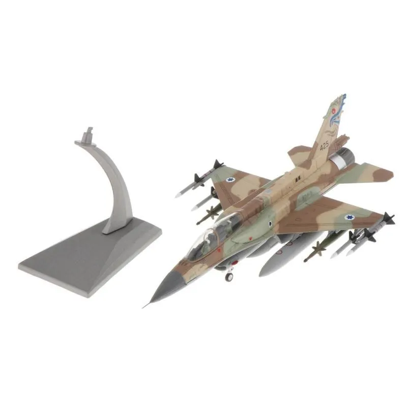 Aircraft Plane model F-16I Fighting Falcon Israeli Army airplanes diecast metal Planes w Stands Playset Airplane Model Col 220707