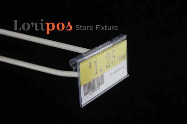 4*5cm Shelf Hanging Scan Price Tag Frame Arc Sign Clip Label Holder Supermarket Shelves Hook Up Price Name Card Display