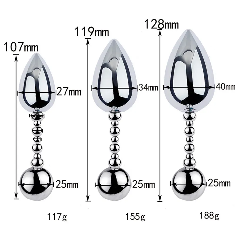 3 rozmiary podwójna głowica wtyczka analna dla dorosłych stymulatorów seksowne zabawki gładki aluminium obrotowy tyłek żeńskie dildo towary intymne