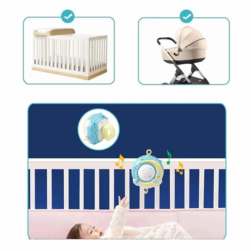 جهاز التحكم عن بُعد Mobile Musical Musical Baby Crib Toys Light Bell Decoration Toy for Cradle Projector Born Born 2204288438360