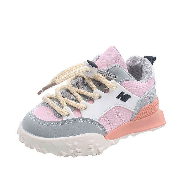 Barn basket löpskor flickor pojkar mode barn sneakers andas mjuk sula sneakers flickor casual ljus sneaker rosa g220517