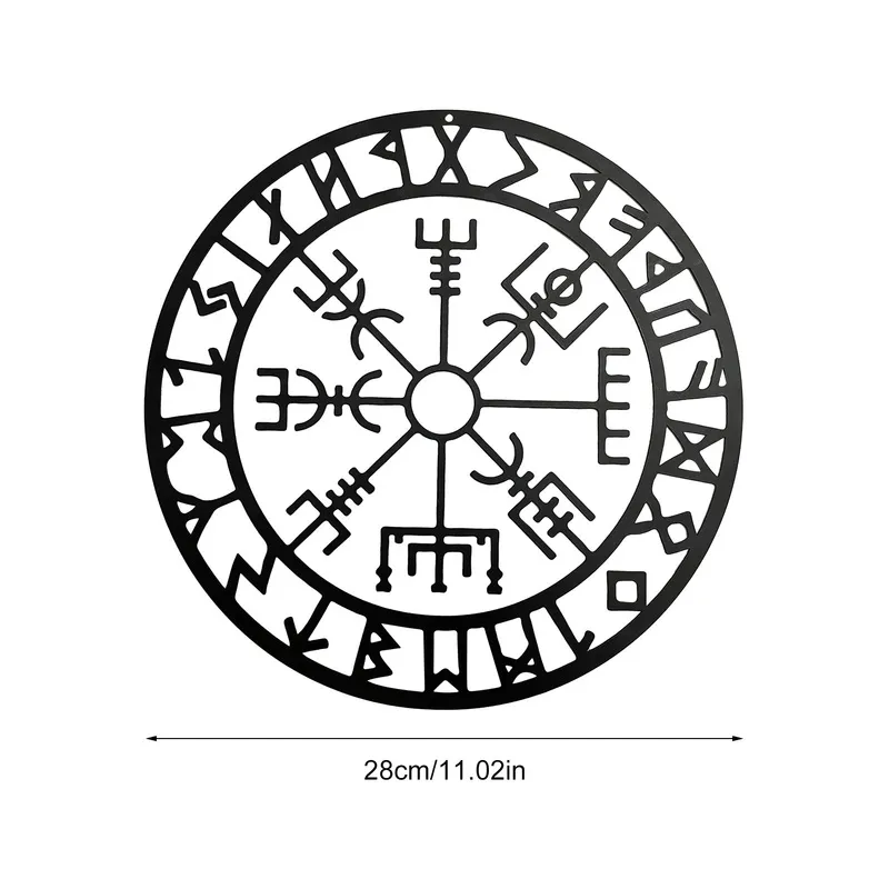 Северный стиль Железный викингорс мифология висит домашнее украшение творческая металлическая круглая настенная полка декор 220811