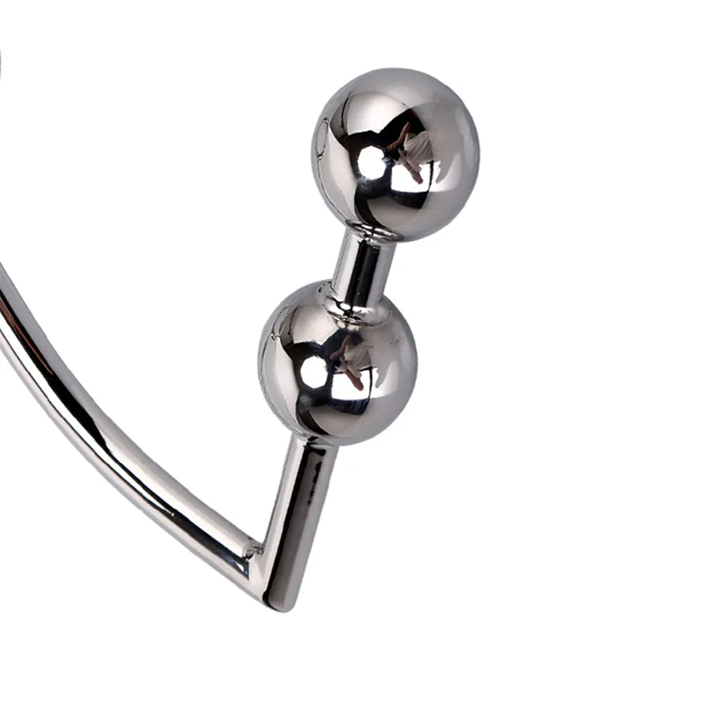 FBHSECL 40/45/50mm Aço inoxidável com orifício de esfera Anal Toys sexy para homens Mulheres Dilator Butt Plug Metal Adult Products