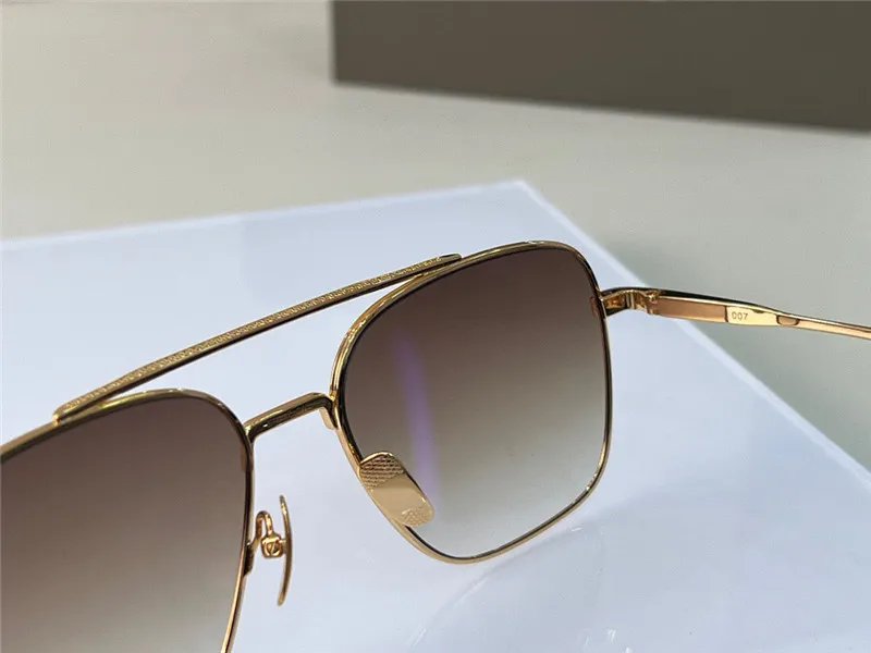occhiali da sole 07 uomini design in metallo occhiali vintage stile di moda cornice quadrata UV 400 con cassa top di qualità 30b