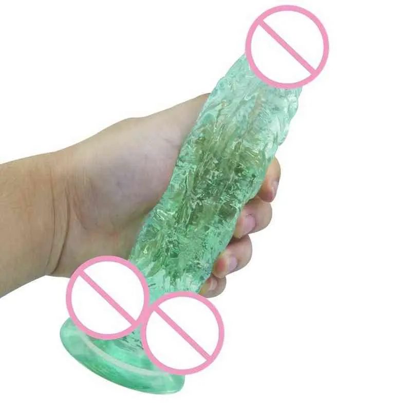 Nxy Dildos Sucker Crystal Penis Soft Small Jj Male and Female Masturbation Inverted Mold 0316