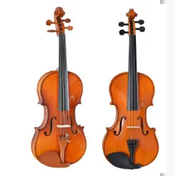 Violino de grau profissional de grau profissional de madeira sólida de alta qualidade Violino 4/4 Violino preto com um conjunto completo de acessórios