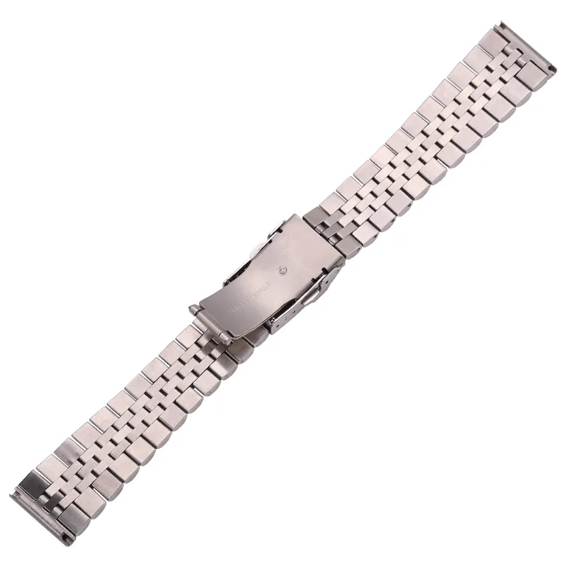 Cinturini orologi da donna in acciaio inossidabile Bracciale da uomo 18mm 20mm 22mm 24mm Cinturino cinturino in argento con estremità dritta Accessori orologi 220705