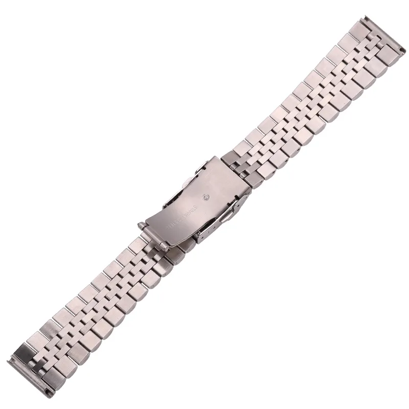 Roestvrijstalen horlogebanden dames heren armband 18 mm 20 mm 22 mm 24 mm zilveren rechte uiteinde horloge band band accessoires 220705