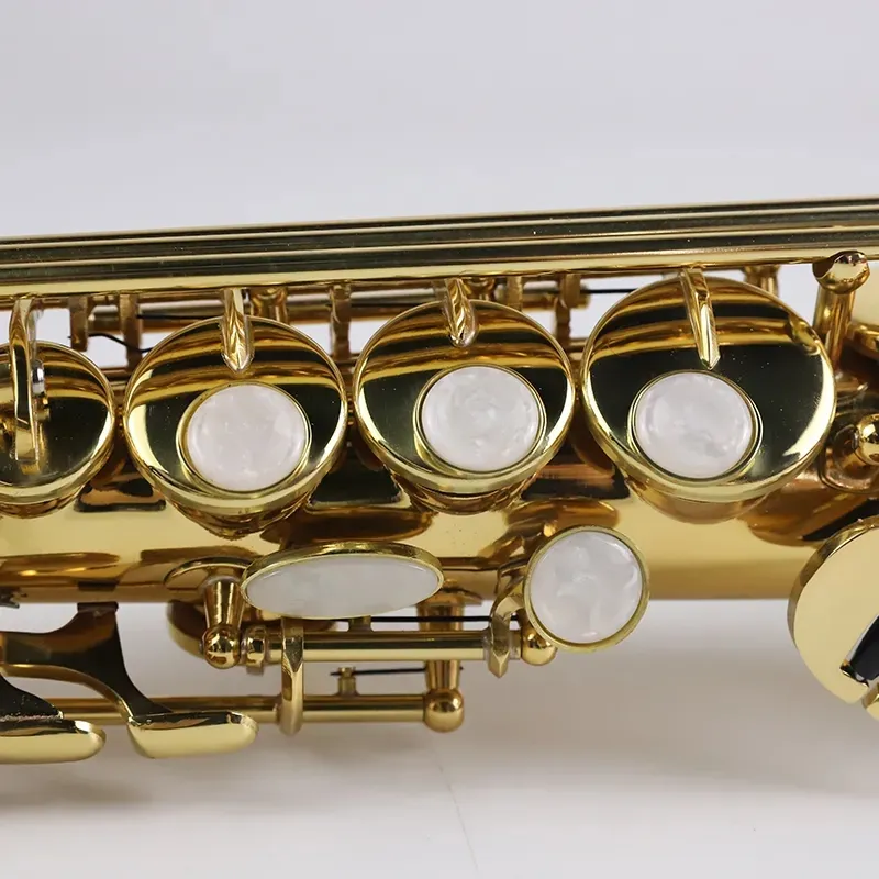 Ny Golden BB Professional High Pitched Saxophone High-End White Shell Button Professional-Tone Sax Spela instrument