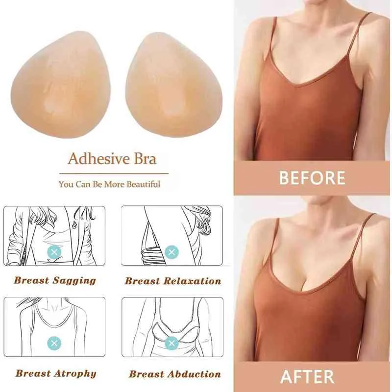 سيليكون حمالة الصدرية قابلة لإعادة الاستخدام قابلة لإعادة الاستخدام غير المرئي حلمة الحلمة تغطية ذاتي اللصق صدر صدر الصدر ملصقات الثدي y220725