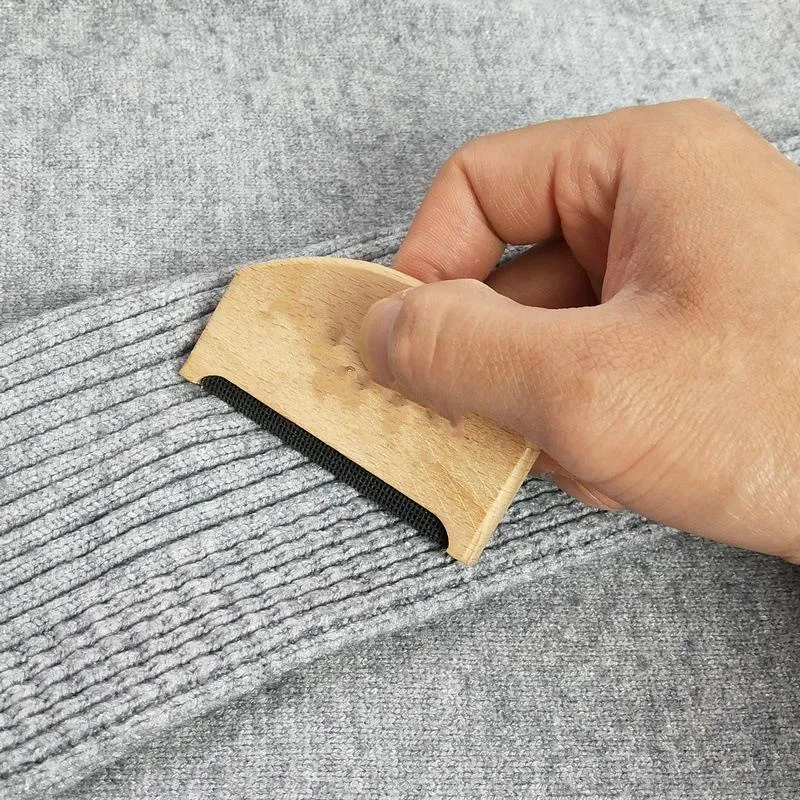 2022 Holz Epilierer Pullover Kleidung Rasierer Stoff Kleidung Pullover Lint Remover Manuelle Tragbare Holz Lint Trimmer Kamm Rasierer