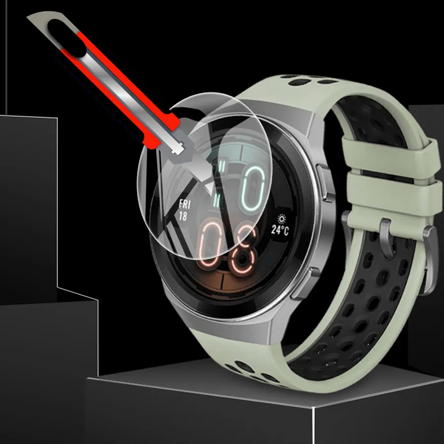 2.5d voor Huawei Bekijk GT 2E 46 mm gehard glas Watch Screen Protector 9H krasbestendig explosieverdichte 3D-beschermend glas