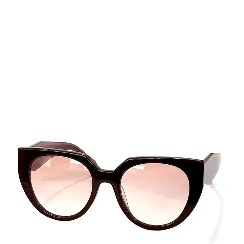 Ny modedesign Solglasögon 14W Cat Eye Frame Classic Popular och enkel stil Summer utomhus UV400 Protection Glasses Top Quali243s