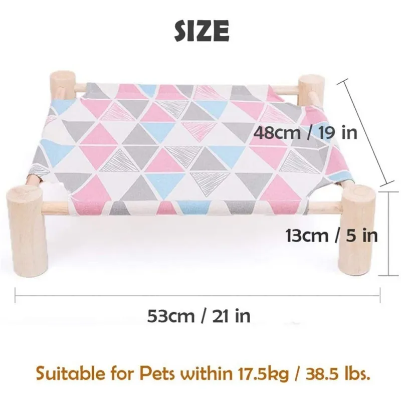 Lit de lit pour animaux de compagnie pour chat chien Portable surélevé été respirant détachable surélevé Kitty chiot nid Durable toile fournitures 220323