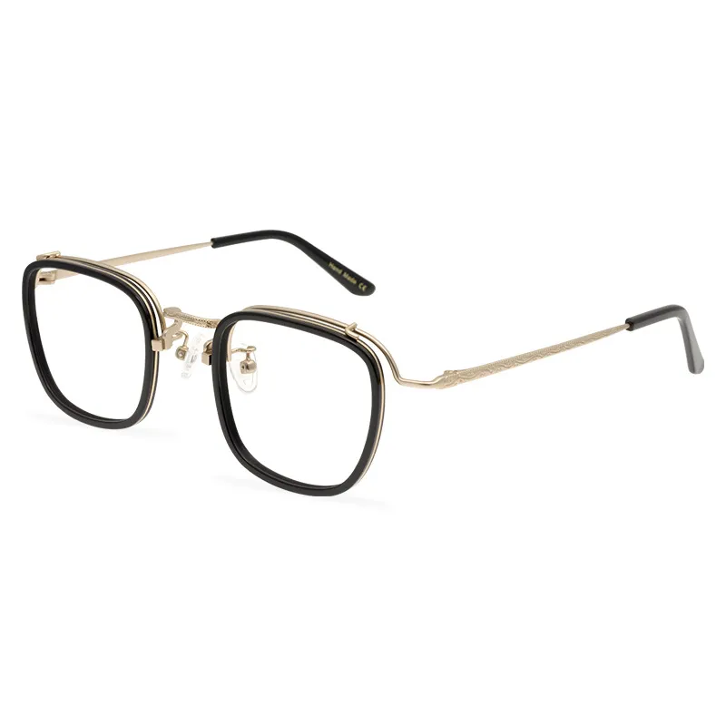 Brand Men Telasses Frame Myopia Eyewear Frame maschile Ottici Ottici Donne Vintage Square Spectacle Frame lenti da prescrizione W319E