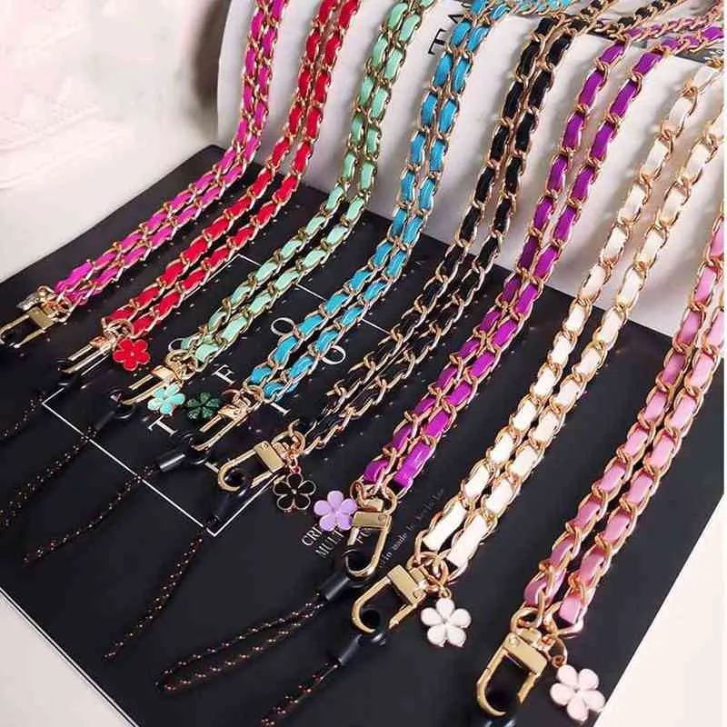 New Design Mobile Phone Straps Wrist Rope Anti-lost Lanyard Fashion Camera Key USB Holder Neck Strap Flower Hanging Rope AA220318