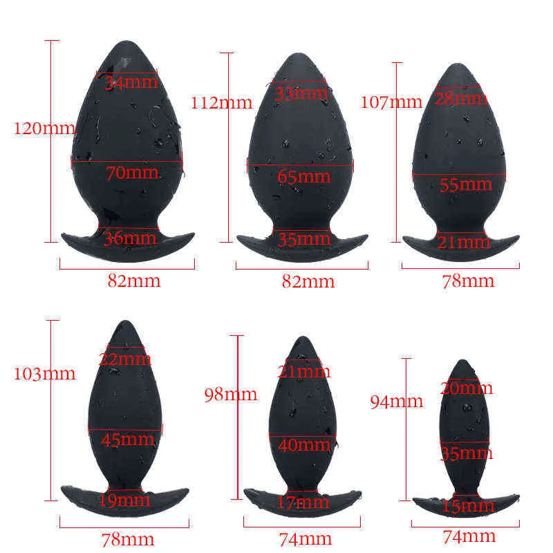 Nxy Anal Toys Big Butt Plug Silicone Wagina стимулирует массаж предстательной железы Портативный пол для женщин Мужчины геев взрослые эротические продукты 220506