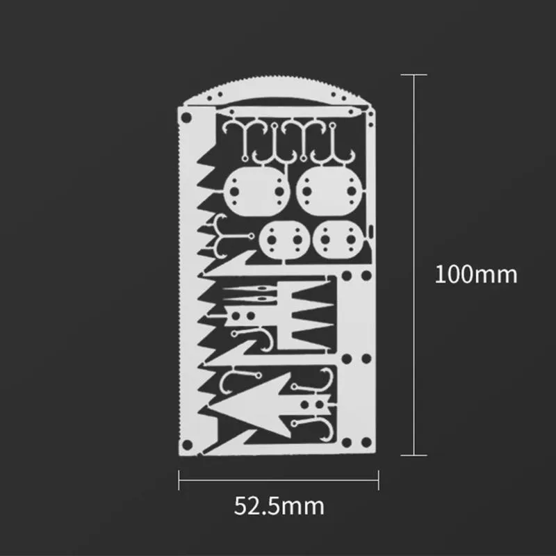 Outdoor Gadgets Survival Card 22 in 1 Card-Multi Cel Pocket Tool Survival Camping Piesze wędkowanie Narzędzia myśliwskie