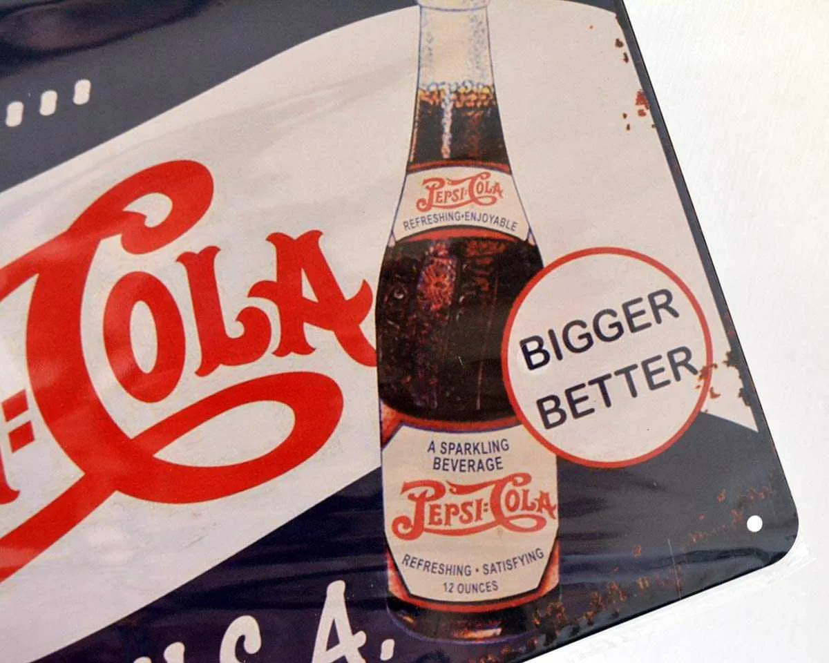 Retro vintage pepsi cola en stor okfrom usa pin up tin metall skylt för hemma bar garage 12quot x 8quot6961561