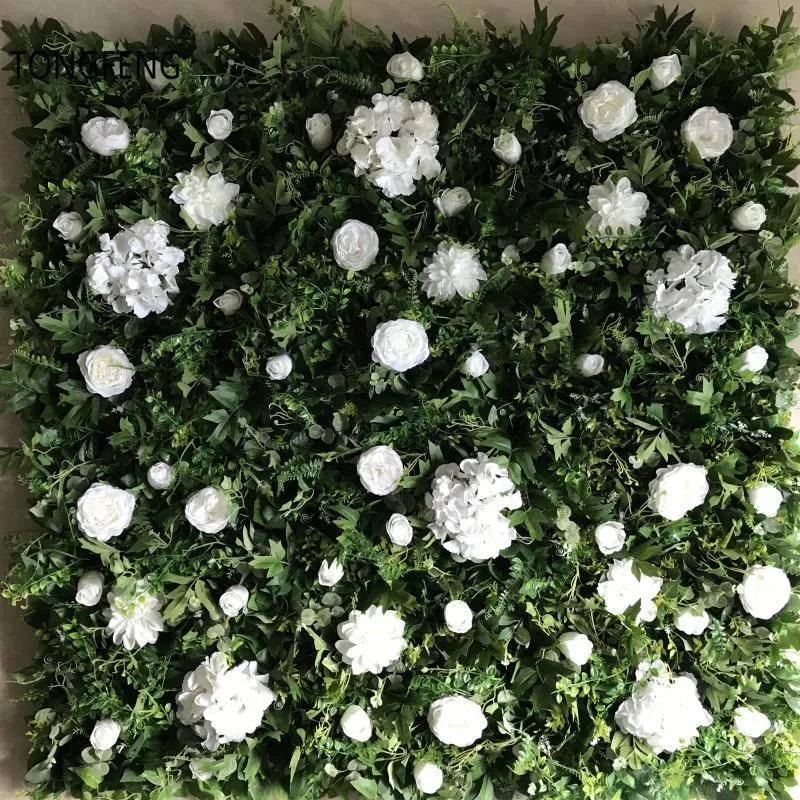 Decorative Flowers & Wreaths Artificial Silk Hydrangea Rose 3D Flower Wall Wedding Backdrop Decoration Plant