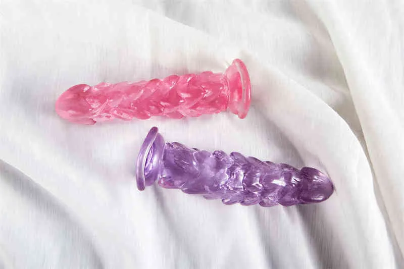 Erotica Anal Toys Novely Mini Dildo med Suction Cup Soft Flexible Fake Penis Butt Plug Sex For Adult Masturbator 220507