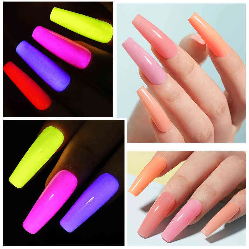 NXY Nail Gel 7 5ml Luminous Polish Glow in Dark Color Semi Permanent Soak Off Uv Led Varnish Fluorescent s Art 0328