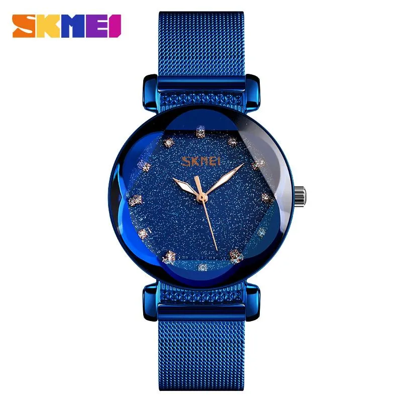 Zegarek zegarki kwarcowe Watches Women Fashion Fashion ze stali nierdzewnej Wodoodporna opaska na damskie panie Girls Watch 2022 SkmeiwristWatches Na ręce