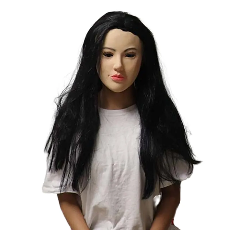 Party Masks Bald Women Halloween Mask Realistic Female Woman Face For Crossdress 220823