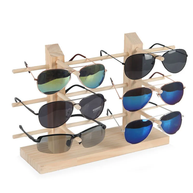 Mehrschichtige hölzerne Sonnenbrillen-Brillen-Ausstellungsstände Regal Brillen-Ausstellungs-Ausstellungs-Ständer-Halter-Gestell Schmuck-Brillen-Schaukasten 220510