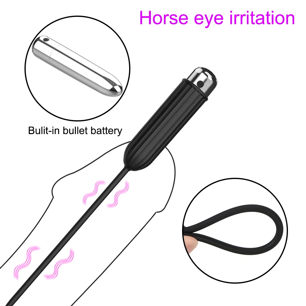 Urethral Vibrator Catheter Penis Plug Vibring Sexy Toys For Man With Bullet Insertion Urethra Sound Dilator