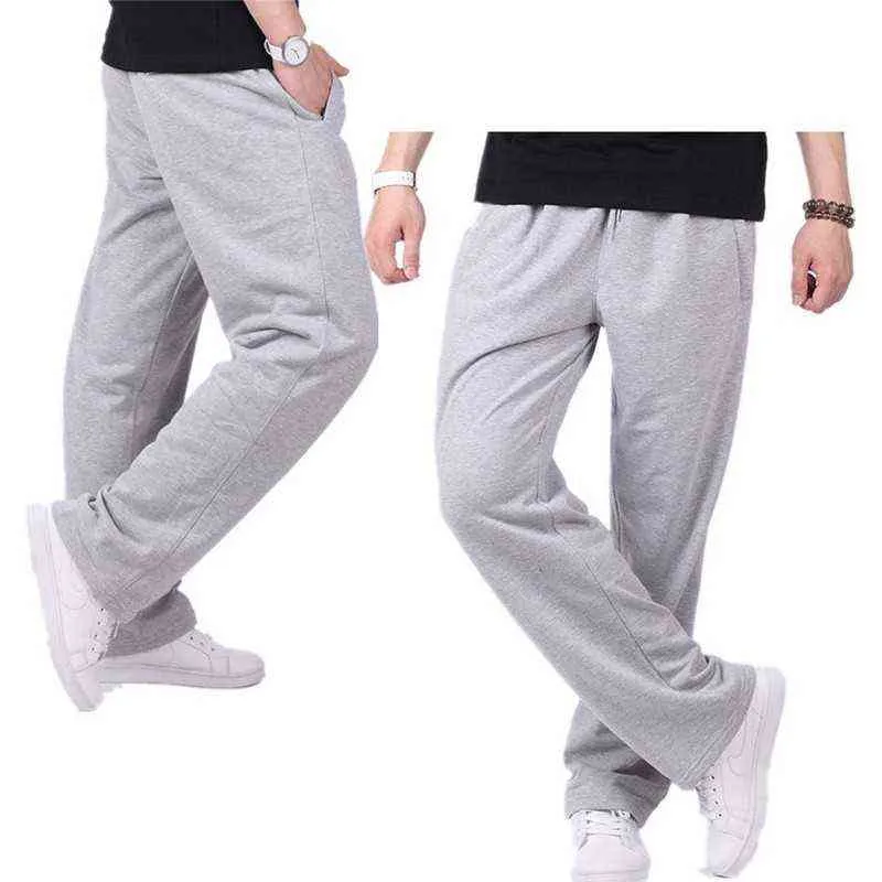 Spring Men Plus Size Pants Solid Baggy Loose Elastic Pants Cotton Sweatpants Casual Pants Autumn Straight Trousers G220713