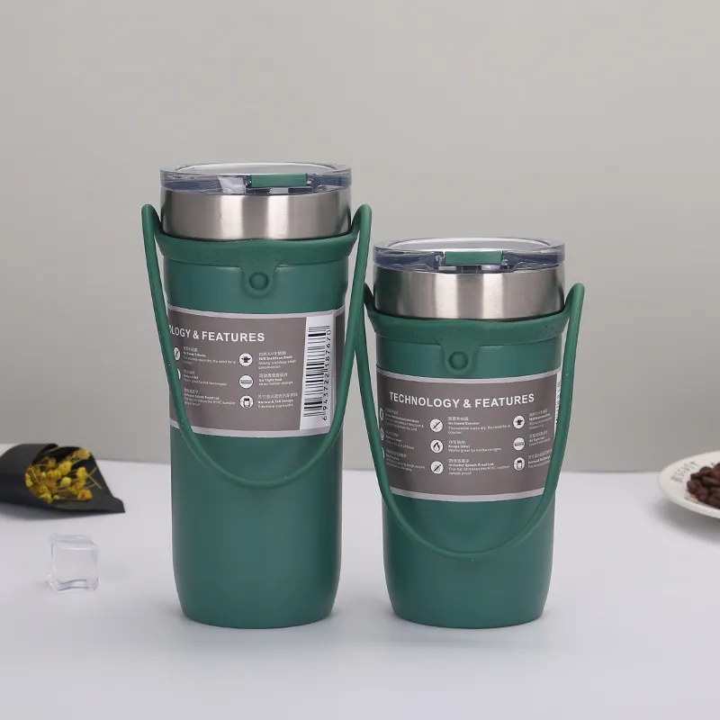 550ml 18oz 24oz二重真空ステンレス鋼のコーヒーマグカップ真空フラスコGarrafa Termica ron-slishケースへのトラベルThermos Bottle 220423