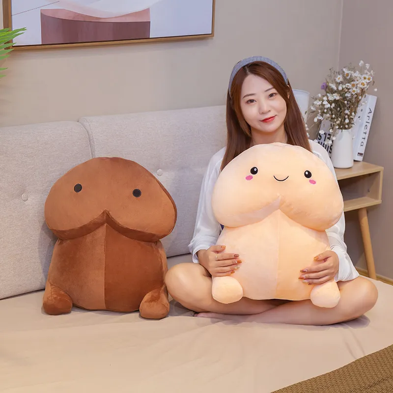 Sevimli etli penis yastığı seksi yumuşak oyuncak doldurulmuş komik yastık simülasyonu sevimli hediye kız arkadaşı için kawaii peluş 220621