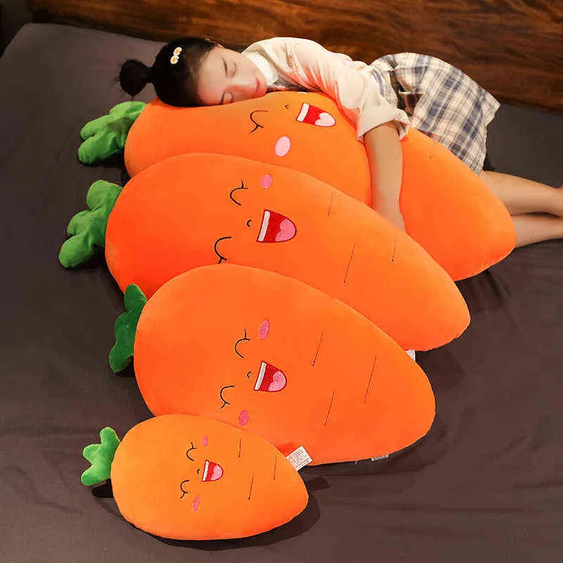 Super Soft Eggplant Carrot Cuddle Pillow Filled Caroon Vegetables Ornamental Corn Chili Duvet Bed Sleeping Tv J220704