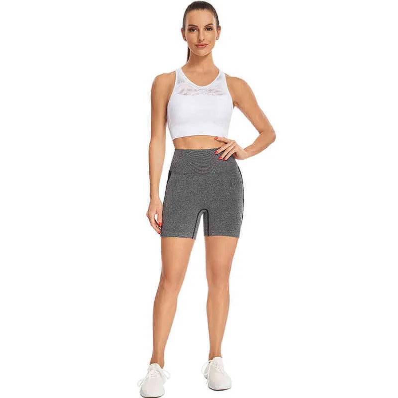 Haute qualité femmes Push Up Sport soutien-gorge Gym sous-vêtements de Fitness athlétique course dessus de Yoga antichoc respirant gilet J220706