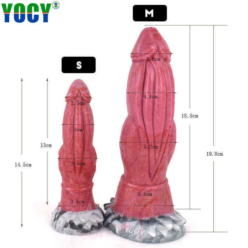 Nxy Dildos Yocy Gel di silice liquido Dimensioni del pene uomini e donne con plug anale da cortile Massaggio Dispositivo di masturbazione divertente a forma speciale 0316