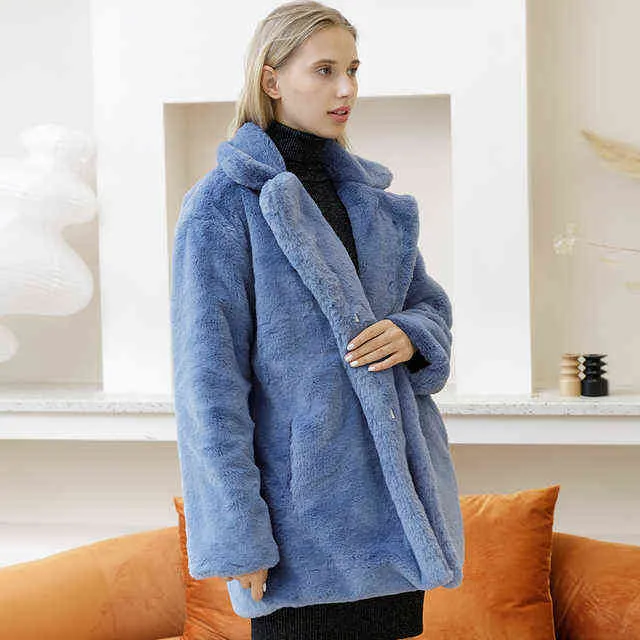 2022 New Women Women Winter Warx Fur Coat Gross Gross Wick Down Women Women Fur sobretudo T220716